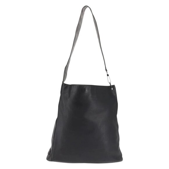 GUCCI Shoulder Bag Leather Black Silver Auth 143208 - Picture 2 of 16